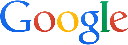 Logo coloré de Google avec lettres en bleu, rouge, jaune et vert