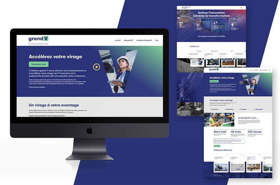 Site web Grand V Investissement Québec
